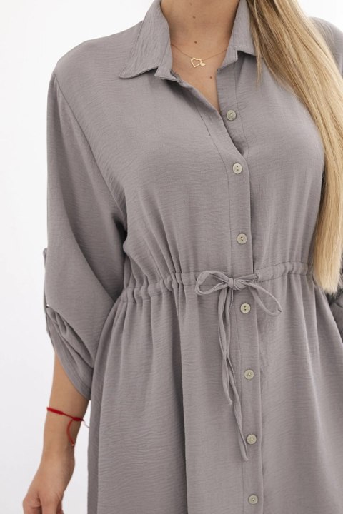 Szara sukienka damska na co dzień i do pracy