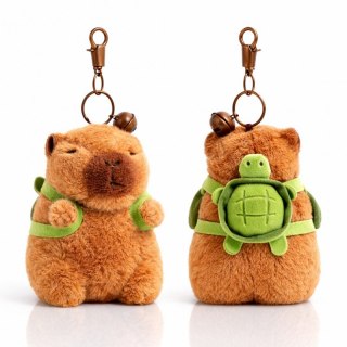 Brelok do kluczy pluszowa puchata Kapibara z plecakiem żółw BRL361