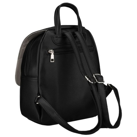 Czarny, miejski plecak damski ze skóry ekologicznej - Rovicky