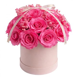 Flower box, bukiet zapachowych kwiatów mydlanych w pudełku 21szt. BUK29