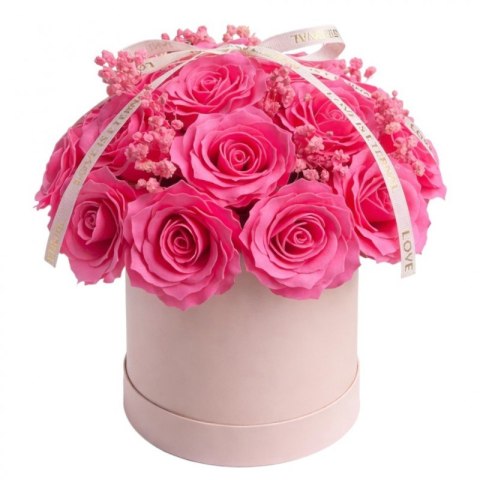 Flower box, bukiet zapachowych kwiatów mydlanych w pudełku 21szt. BUK29