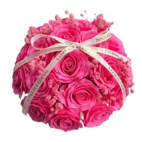 Flower box, bukiet zapachowych kwiatów mydlanych w pudełku 21szt. BUK29