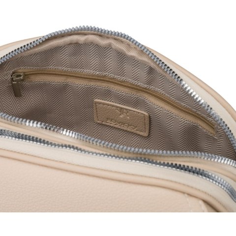 Listonoszka damska ze skóry ekologicznej w beżowym kolorze - Rovicky