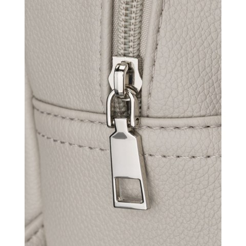 Szary, miejski plecak damski ze skóry ekologicznej - Rovicky