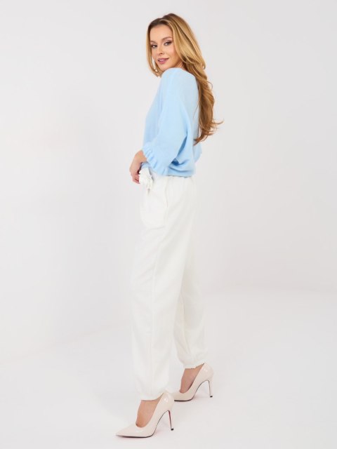 Eleganckie spodnie dresowe damskie ecru