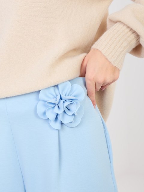 Eleganckie niebieskie spodnie dresowe damskie