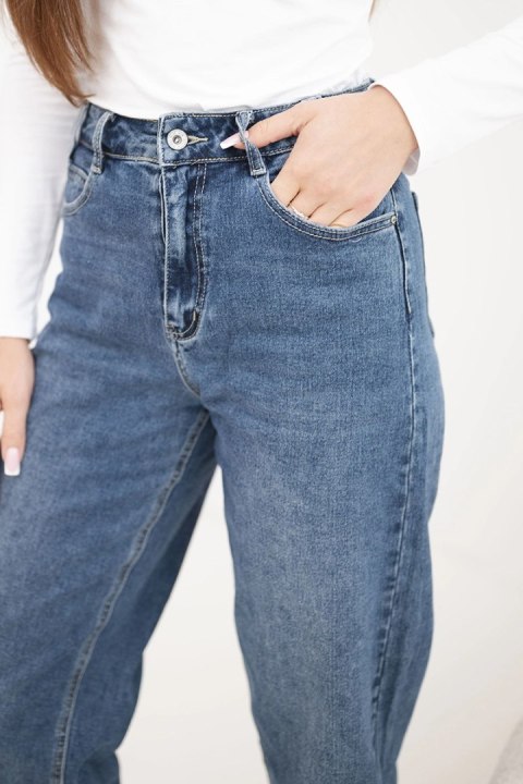 Jeansy damskie z szeroką nogawką i wysokim stanem M.Sara