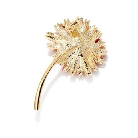 Broszka ozdobna emaliowana różowa stokrotka ombre BZ199