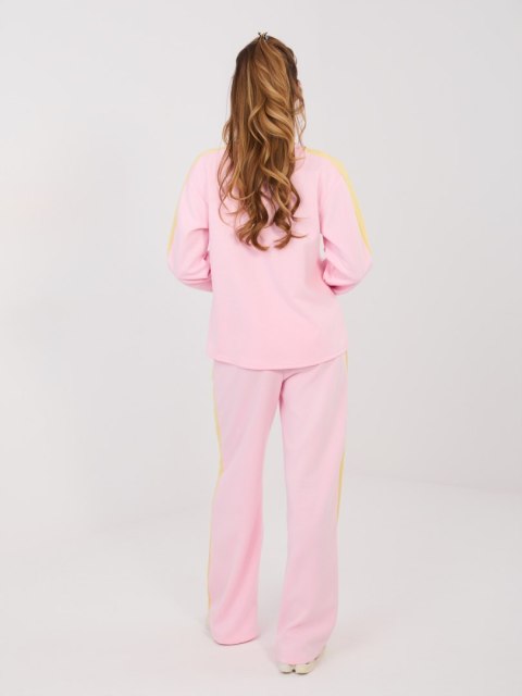 Spodnie damskie szerokie wysoki stan z kieszeniami komplet RUE PARIS