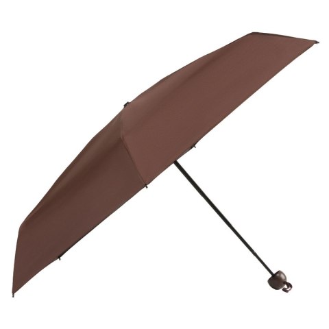 Brązowy, składany mini parasol podróżny - Peterson
