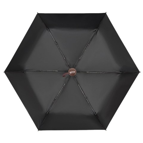 Brązowy, składany mini parasol podróżny - Peterson