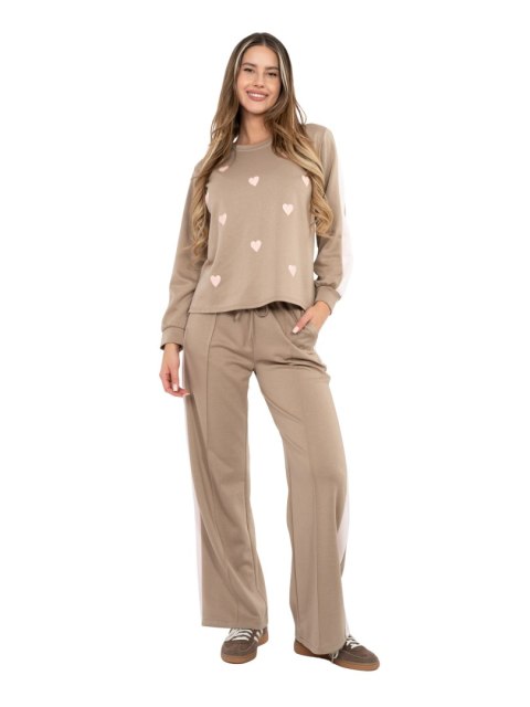 Bluza damska RUE PARIS w serduszka miękki materiał masełko