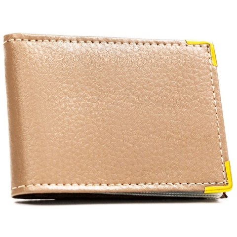 Beżowe, skórzane etui na karty