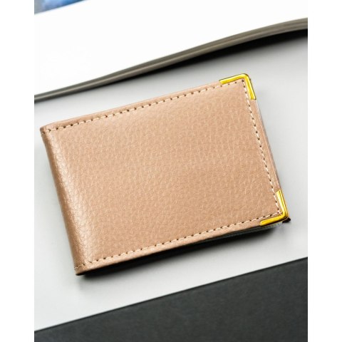 Beżowe, skórzane etui na karty