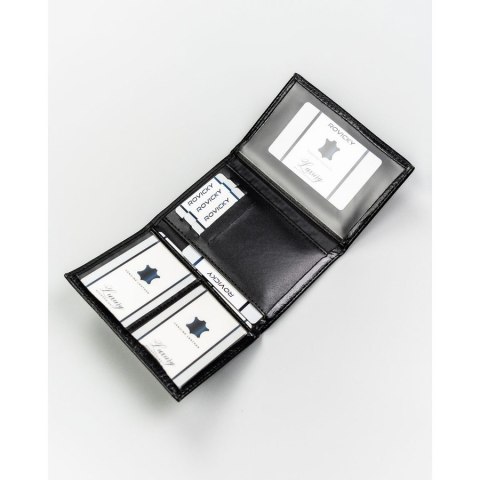 Czarne etui na karty ze skóry ekologicznej - 4U Cavaldi