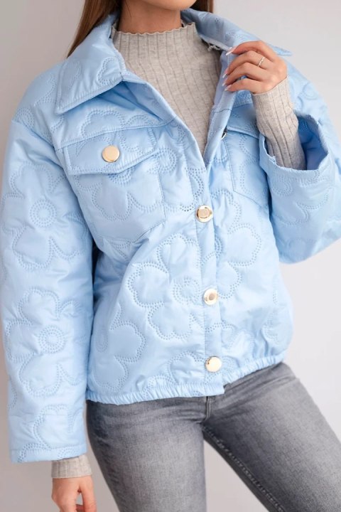 urtka damska pikowana niebieska z kieszeniami