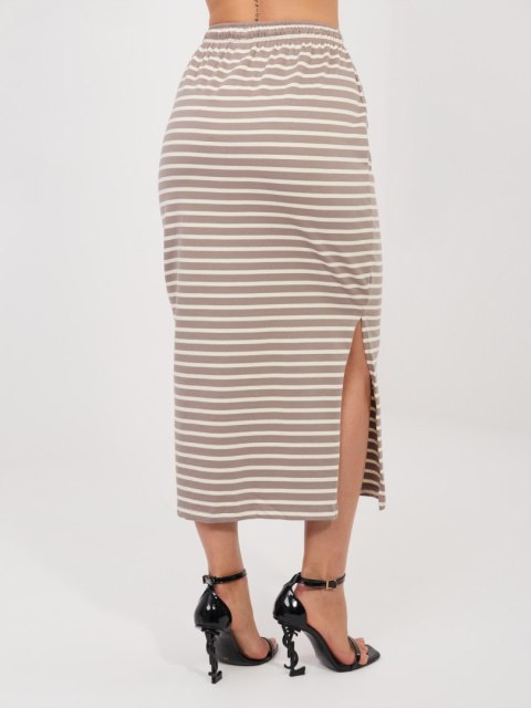 Spódnica D12127M50254A ciemny bezowy XL