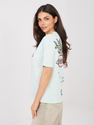 T-shirt D12022AH02645AA mietowy XL