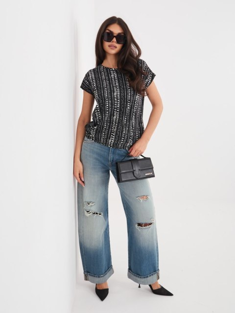 T-shirt D12110M02646F czarny XL