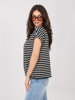 T-shirt D12127M02858A czarny L