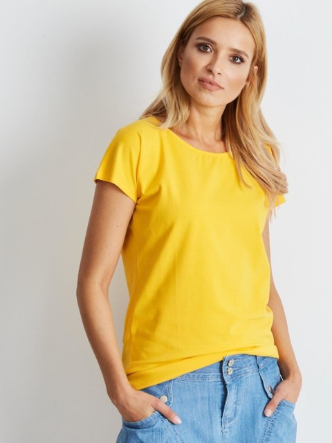 T-shirt-RV-BZ-4622.17-ciemny żółty