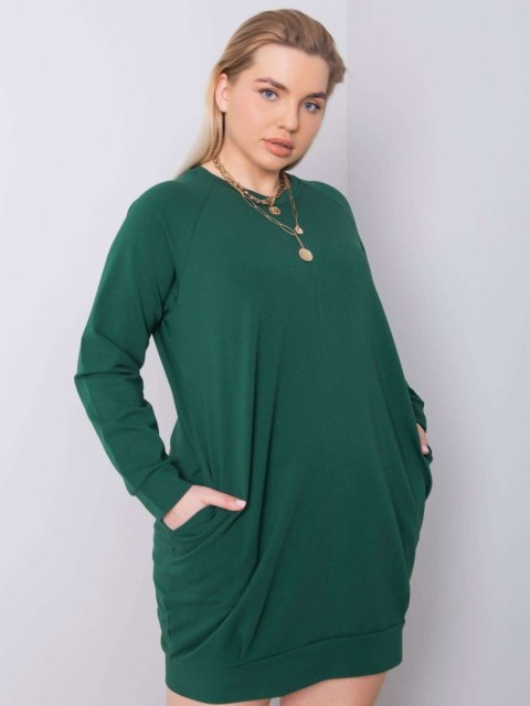Sukienka-RV-SK-6296.99-ciemny zielony