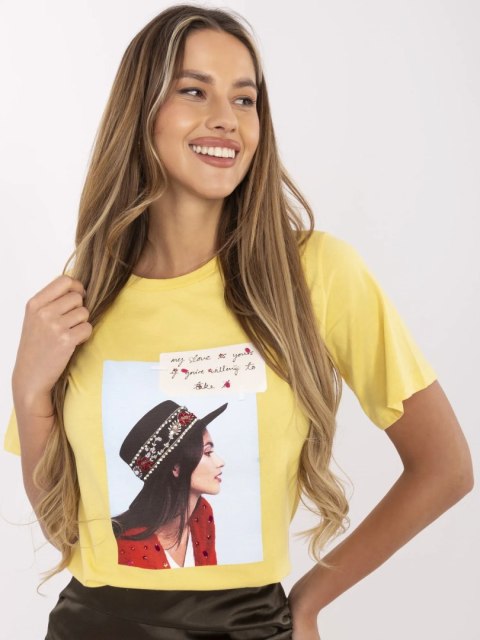 T-shirt-PM-TS-SS21TX64.32-żółty