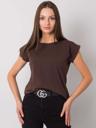 T-shirt-RV-TS-4833.24P-ciemny brązowy