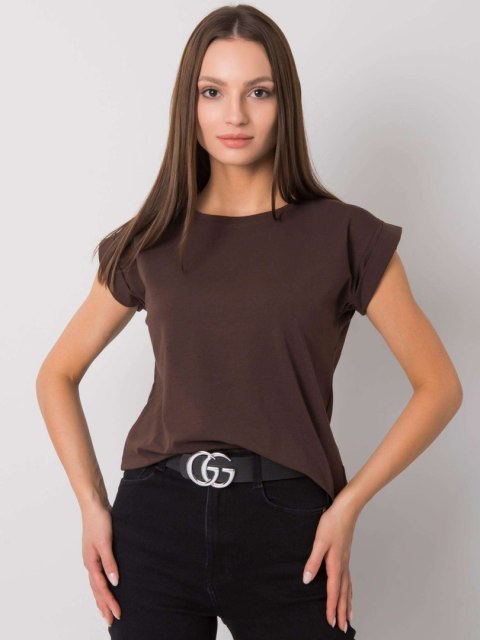 T-shirt-RV-TS-4833.24P-ciemny brązowy