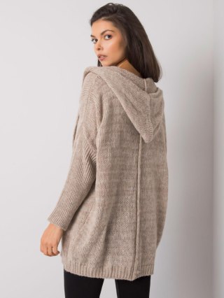 Kardigan-TW-SW-BI-6911.15-ciemny bezowy