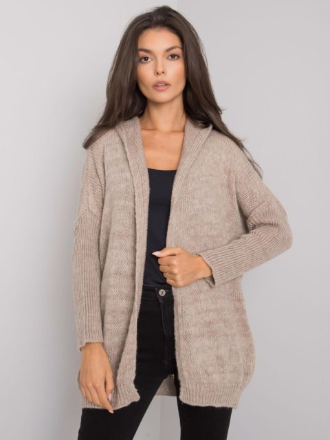 Kardigan-TW-SW-BI-6911.15-ciemny bezowy