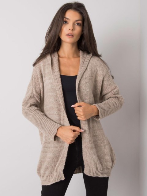 Kardigan-TW-SW-BI-6911.15-ciemny bezowy