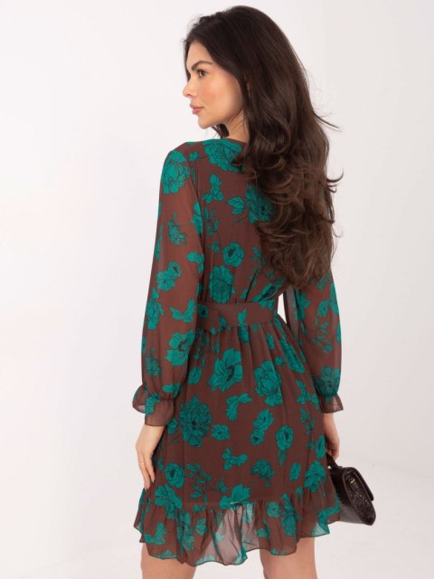 Sukienka-DHJ-SK-12220-3.51P-brązowy