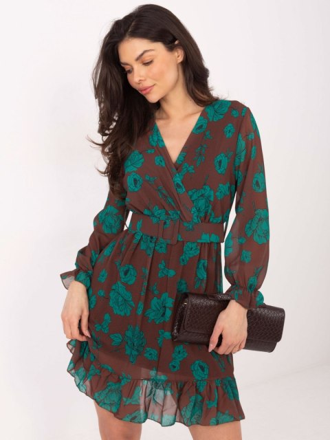 Sukienka-DHJ-SK-12220-3.51P-brązowy