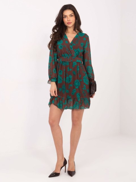 Sukienka-DHJ-SK-12220-3.51P-brązowy