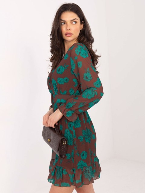 Sukienka-DHJ-SK-12220-3.51P-brązowy