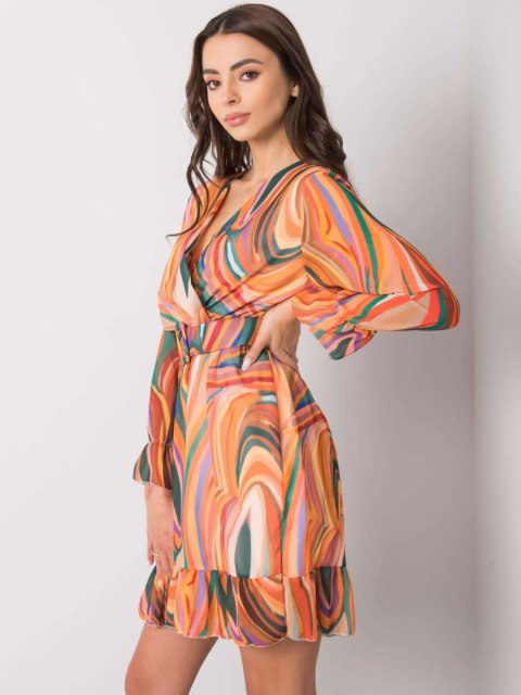 Sukienka-DHJ-SK-12220-4.21-pomarańczowy