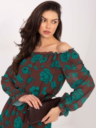 Sukienka-DHJ-SK-15015.56P-brązowy