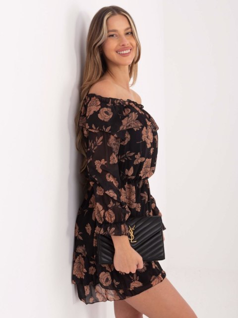 Sukienka-DHJ-SK-15015.56P-camelowy