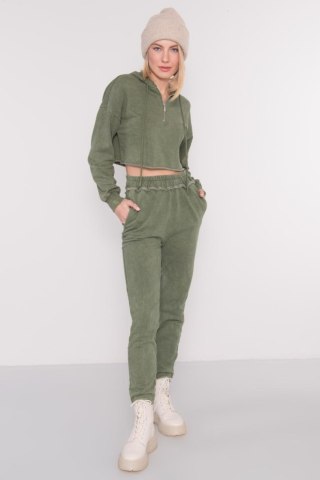 Spodnie dresowe-15891-khaki