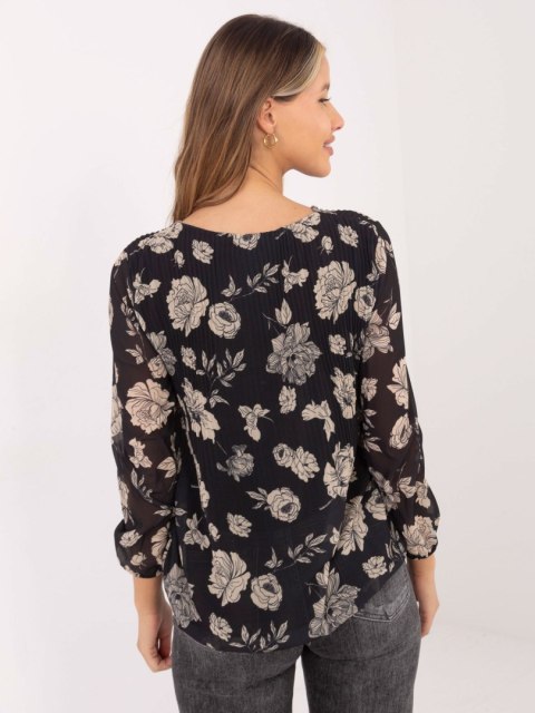 Bluzka-DHJ-BZ-8643-1.37P-czarno-beżowy