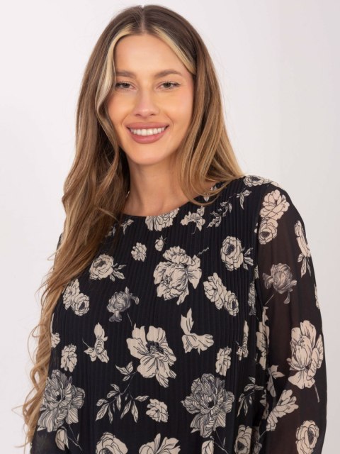 Bluzka-DHJ-BZ-8643-1.37P-czarno-beżowy