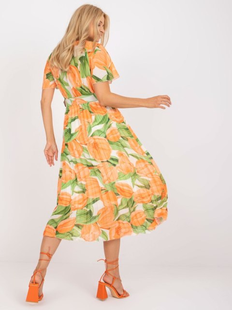 Sukienka-DHJ-SK-11331-2.32-pomarańczowy