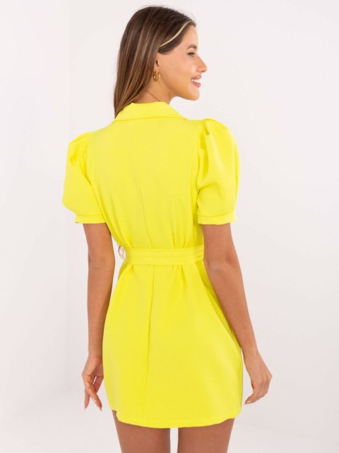 Sukienka-DHJ-SK-A6311.39-żółty