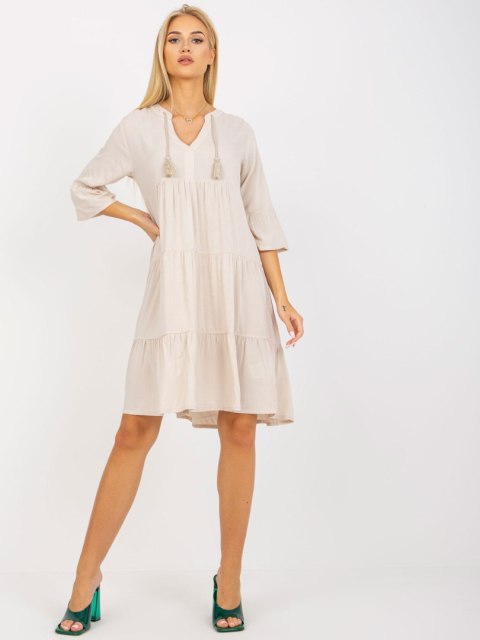 Sukienka-D73761M30214A1EN-jasny beżowy