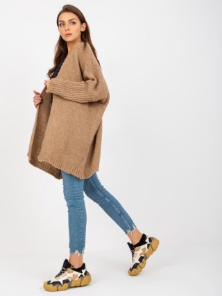 Kardigan-TW-SW-BI-M2201.87-ciemny bezowy
