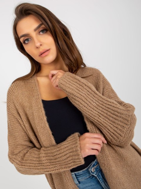 Kardigan-TW-SW-BI-M2201.87-ciemny bezowy