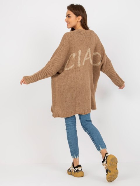 Kardigan-TW-SW-BI-M2201.87-ciemny bezowy