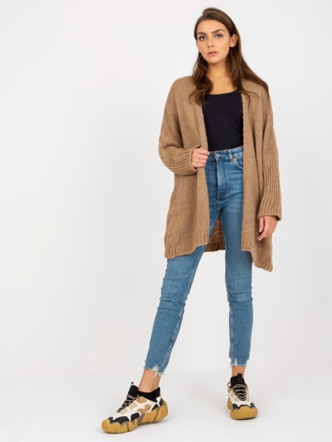 Kardigan-TW-SW-BI-M2201.87-ciemny bezowy