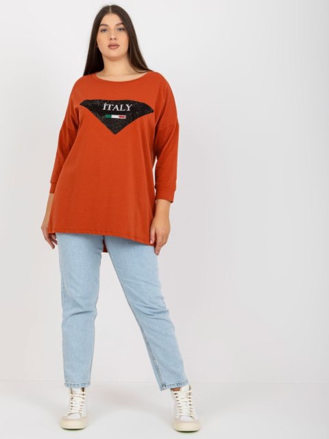 Bluzka-VI-BZ-2911.82P-ciemny pomarańczowy
